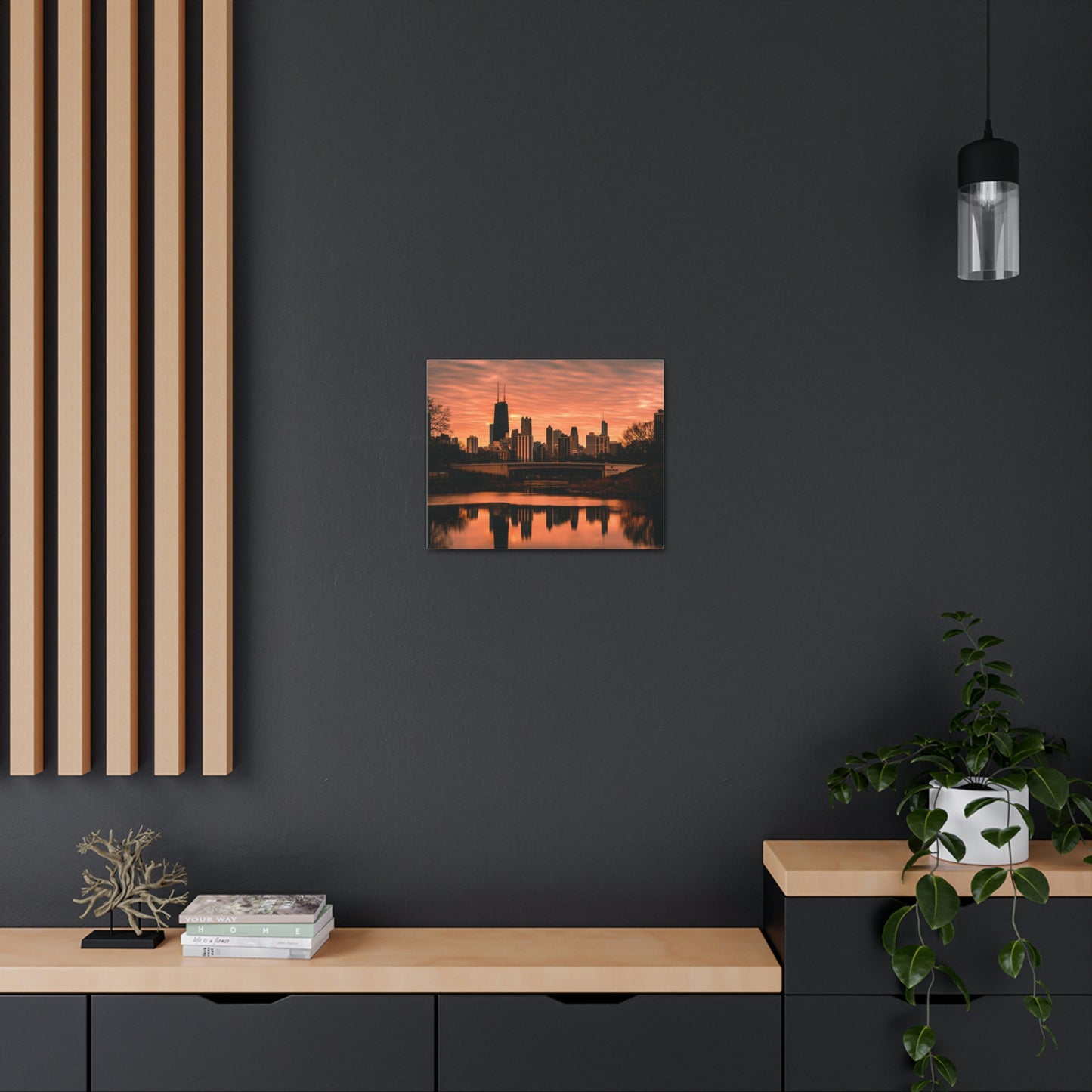 Chicago Sunset Wall Canvas - The Trip Window