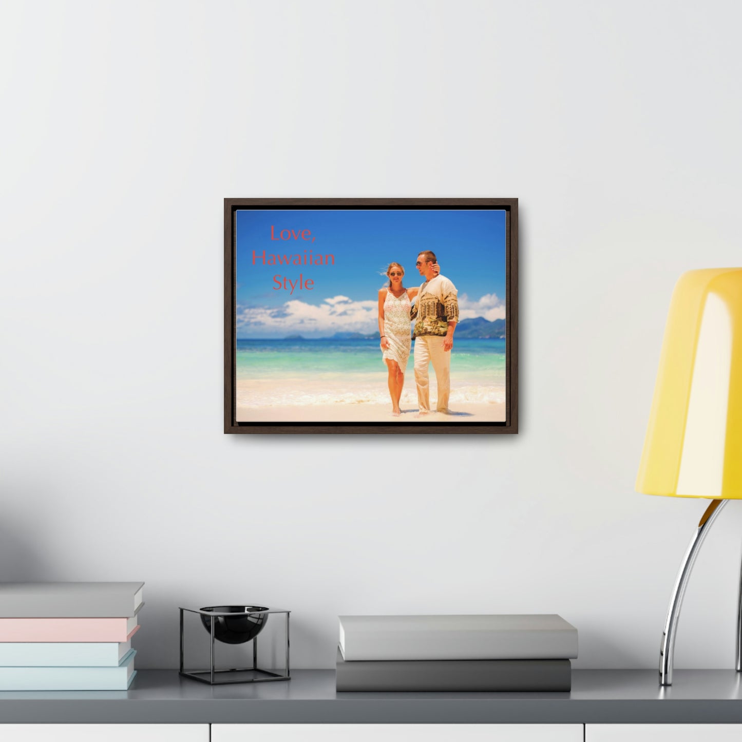 Custom Couple Photo Print Canvas, Framed Photo on Canvas, Multiple Sizes (Horizontal) & Stain Options, Birthday Gift, Valentine's Day Gift