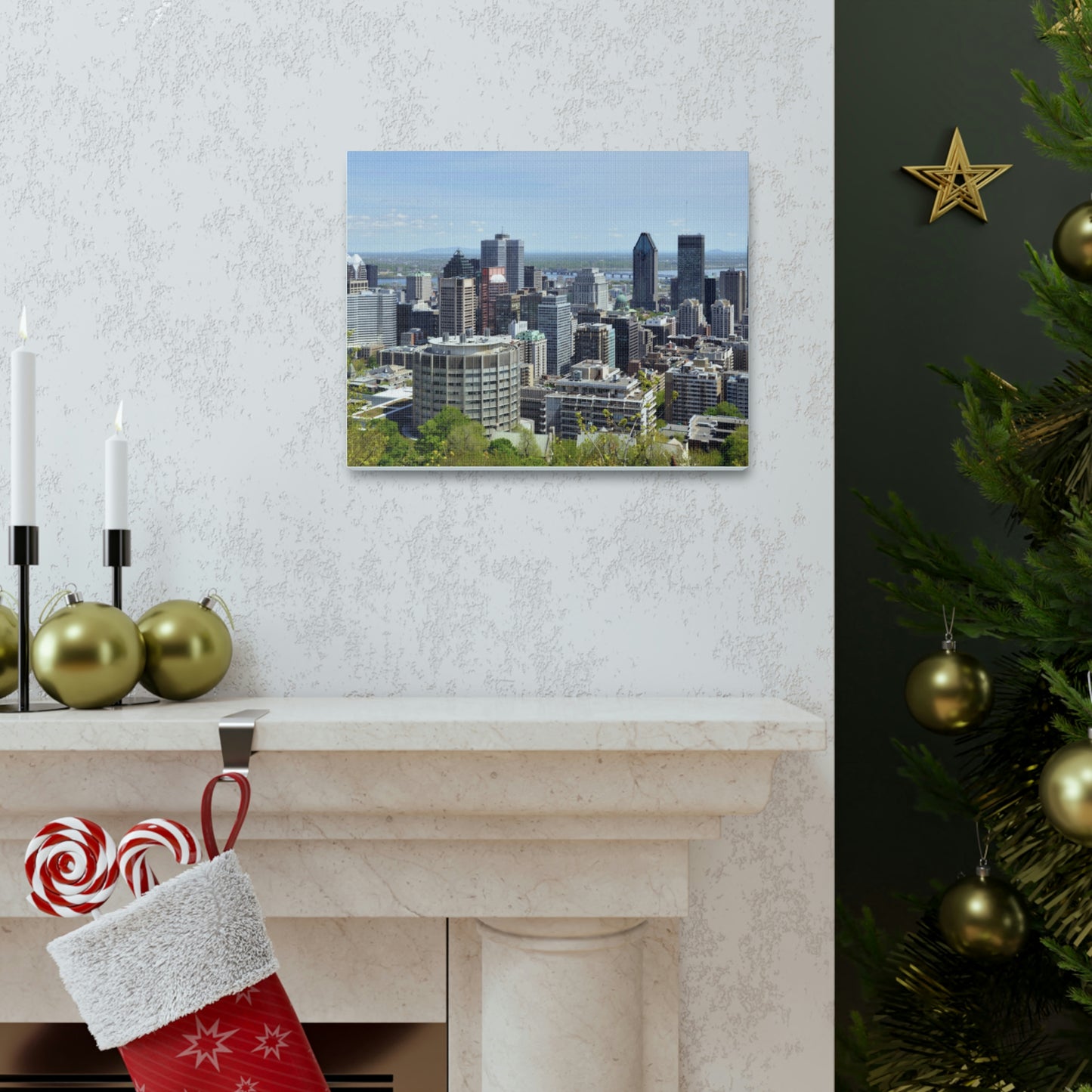 Montreal Skyline Wall Canvas - The Trip Window