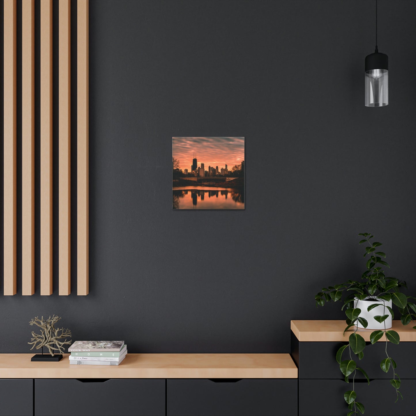 Chicago Sunset Wall Canvas - The Trip Window