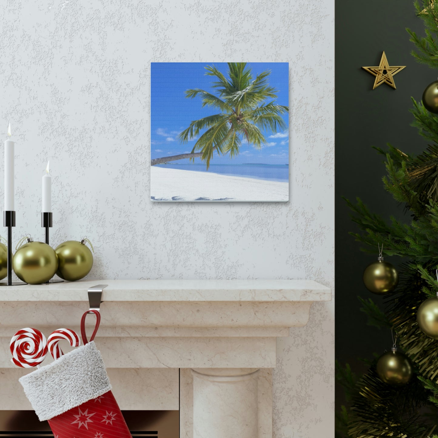 Maldives Island Paradise Wall Canvas Print - The Trip Window