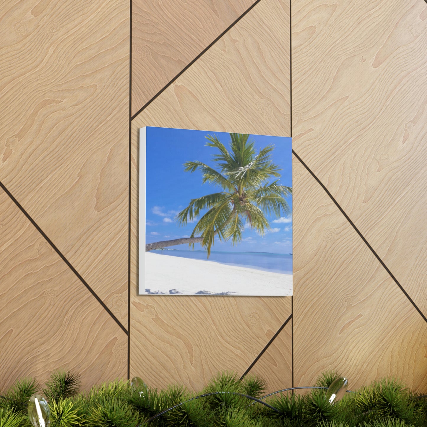 Maldives Island Paradise Wall Canvas Print - The Trip Window