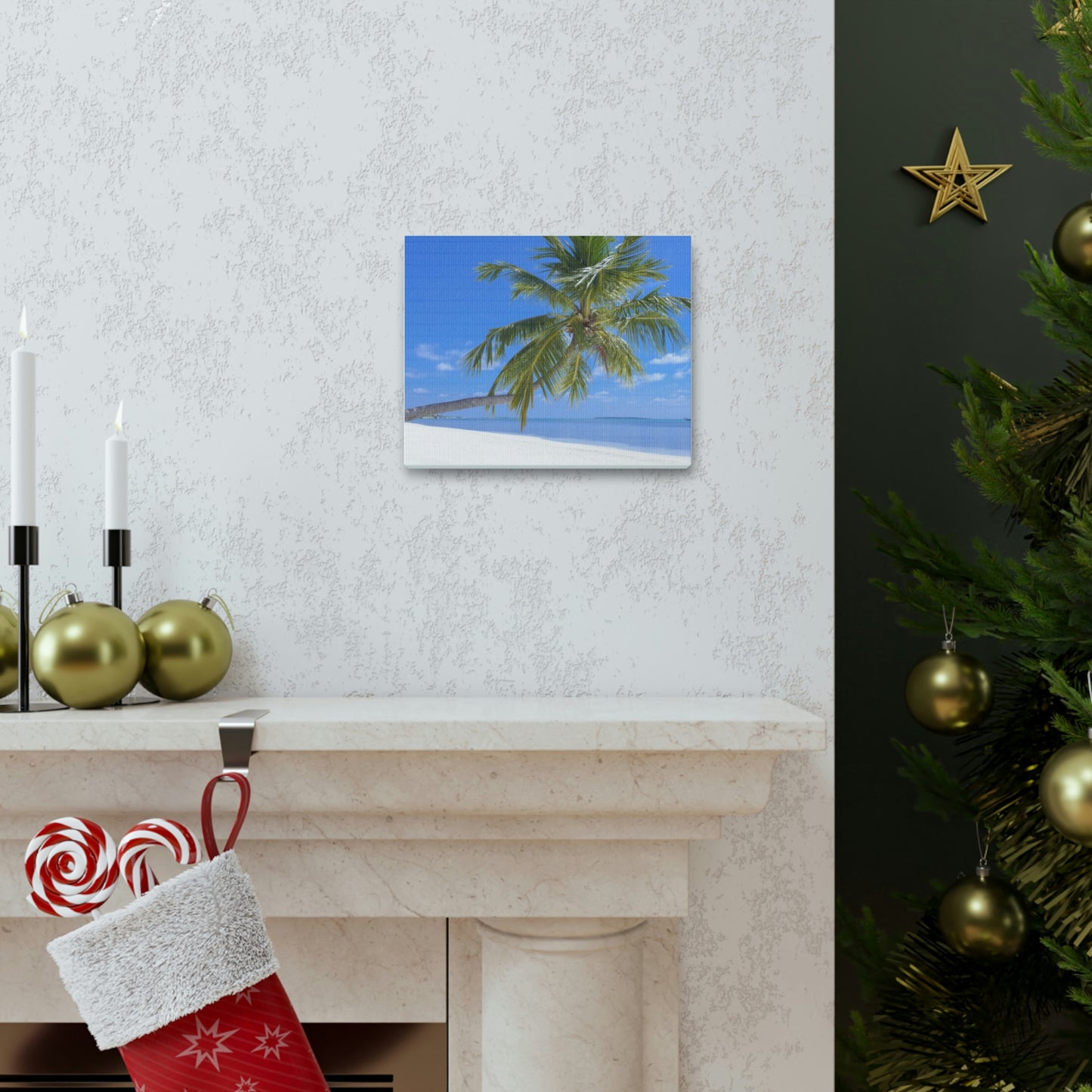 Maldives Island Paradise Wall Canvas Print - The Trip Window