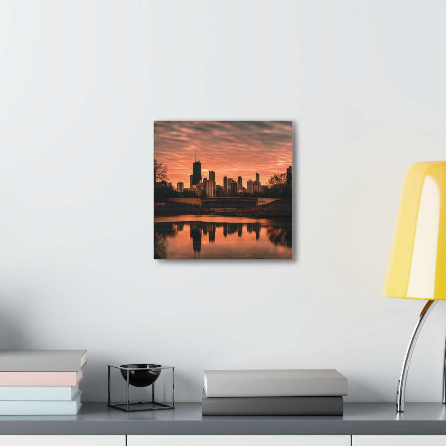 Chicago Sunset Wall Canvas - The Trip Window