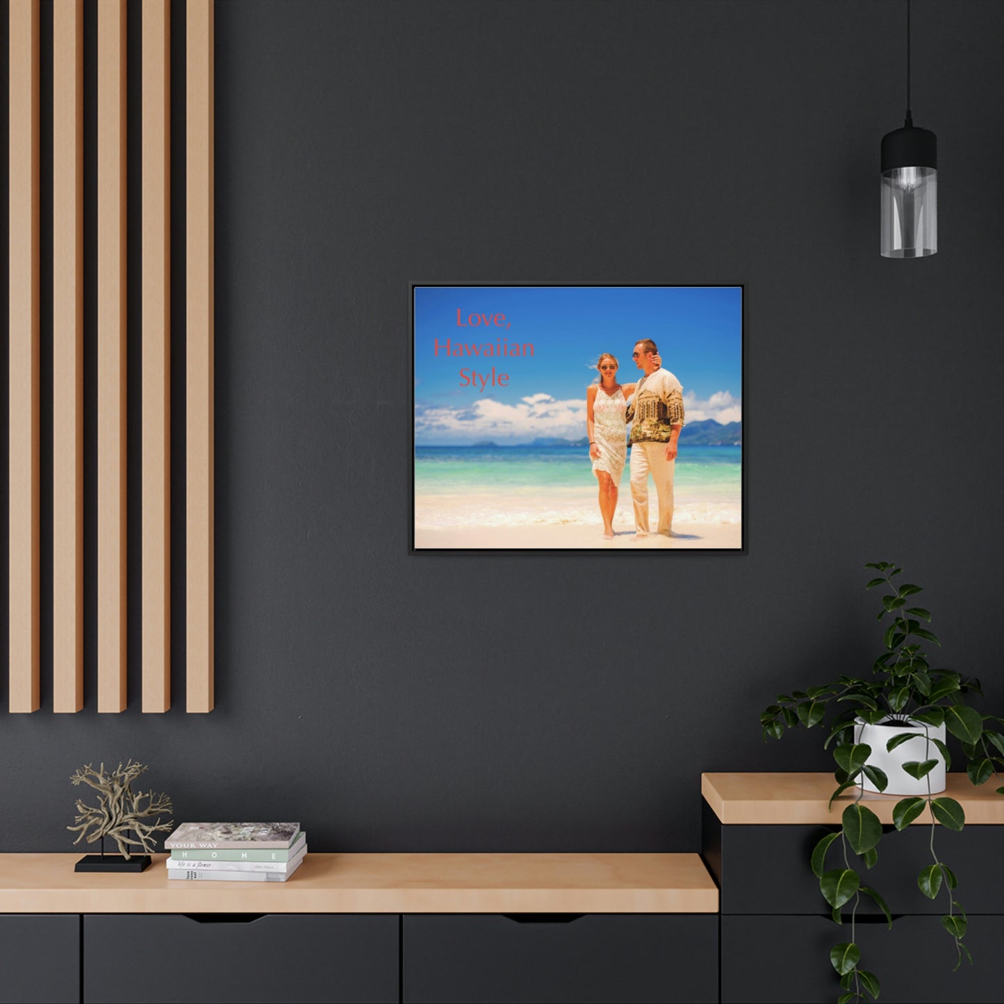 Custom Couple Photo Print Canvas, Framed Photo on Canvas, Multiple Sizes (Horizontal) & Stain Options, Birthday Gift, Valentine's Day Gift
