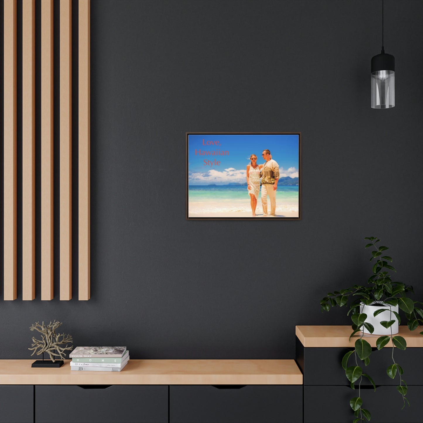 Custom Couple Photo Print Canvas, Framed Photo on Canvas, Multiple Sizes (Horizontal) & Stain Options, Birthday Gift, Valentine's Day Gift
