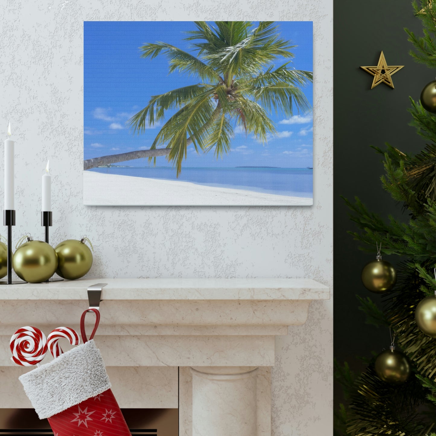 Maldives Island Paradise Wall Canvas Print - The Trip Window