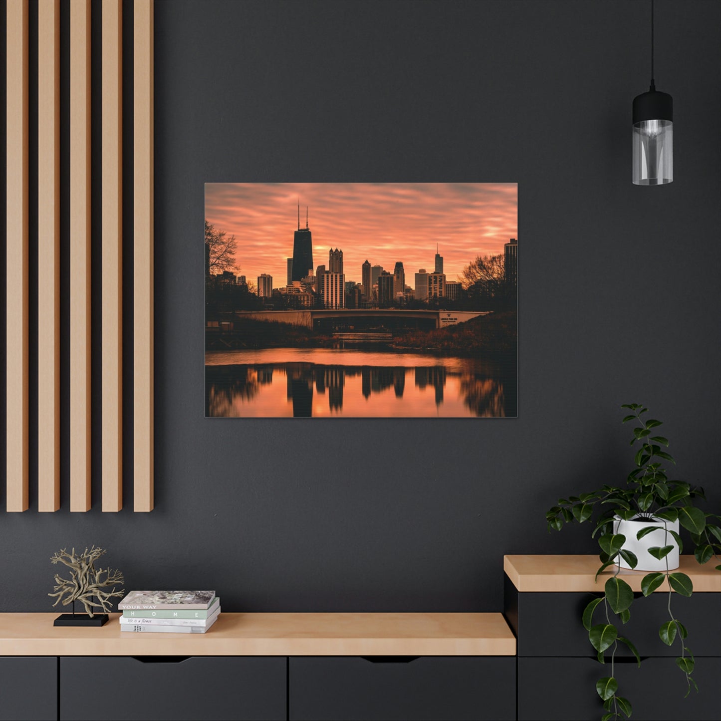 Chicago Sunset Wall Canvas - The Trip Window