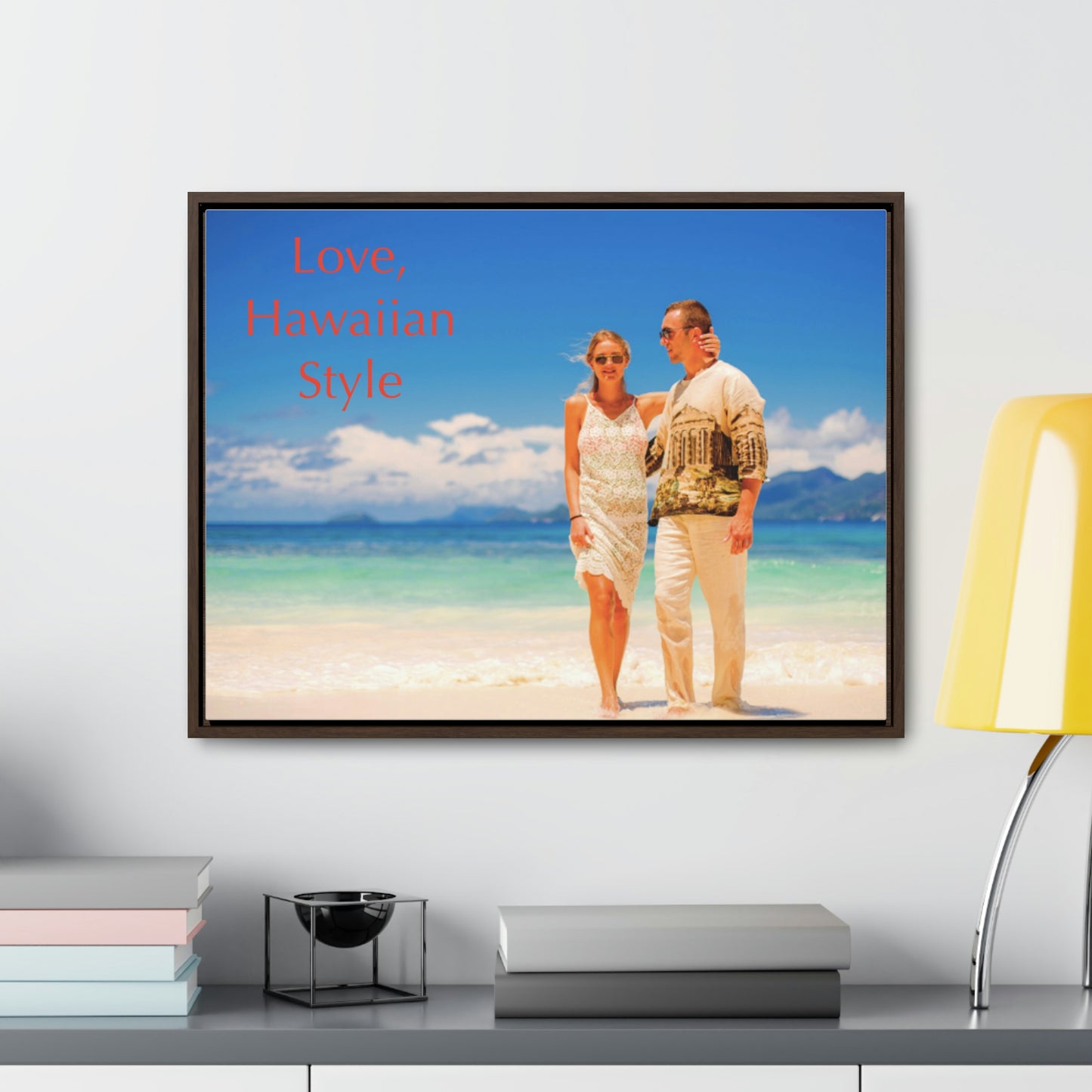 Custom Couple Photo Print Canvas, Framed Photo on Canvas, Multiple Sizes (Horizontal) & Stain Options, Birthday Gift, Valentine's Day Gift