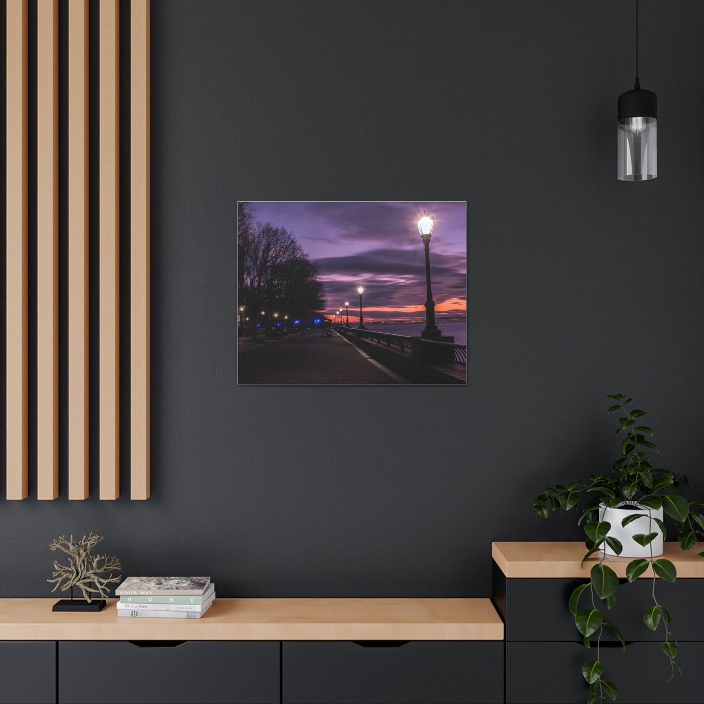 Boardwalk at Sunset Wall Canvas - The Trip Window