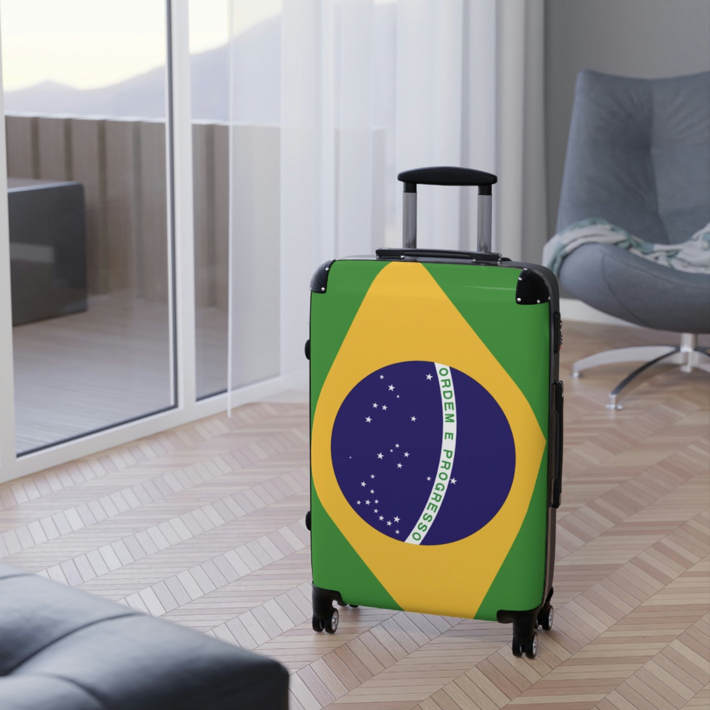 The Native Suitcase - Brazil Flag