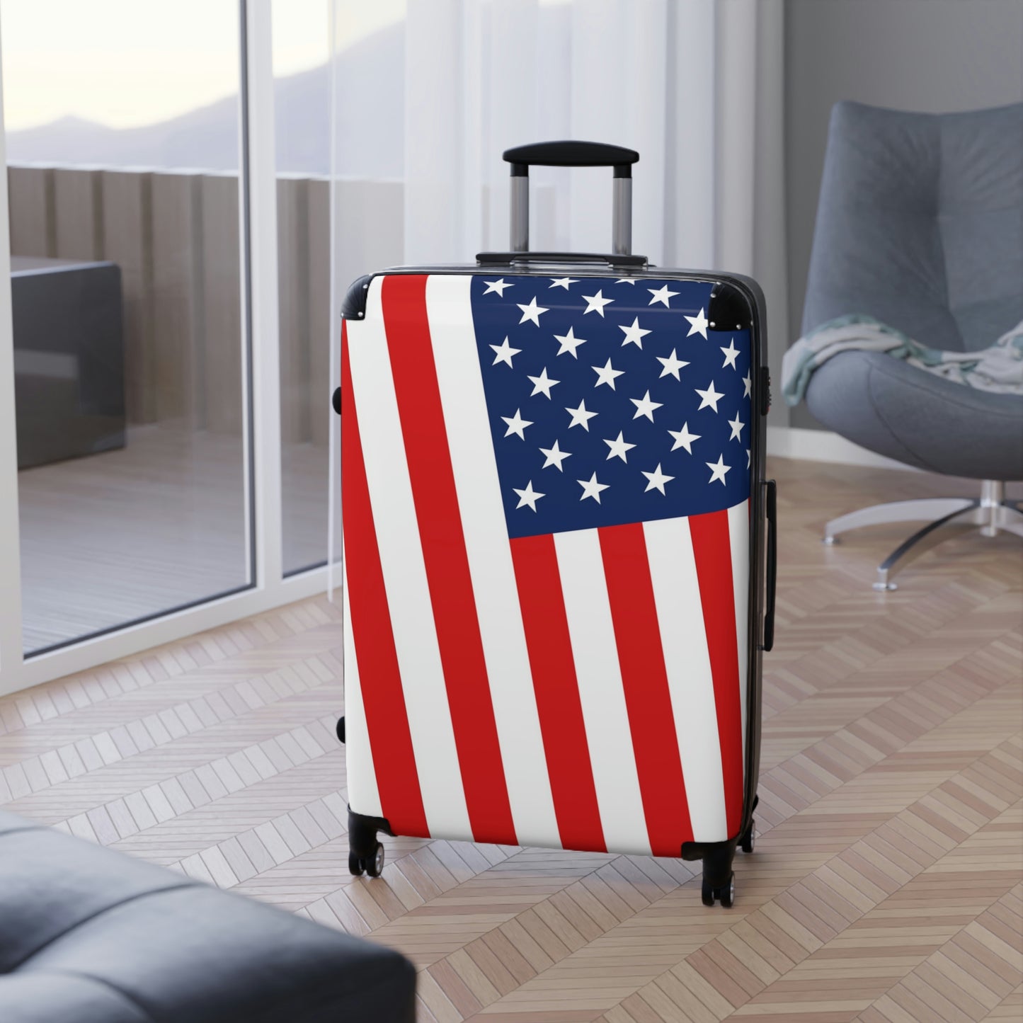The Native Suitcase - USA Stars & Stripes