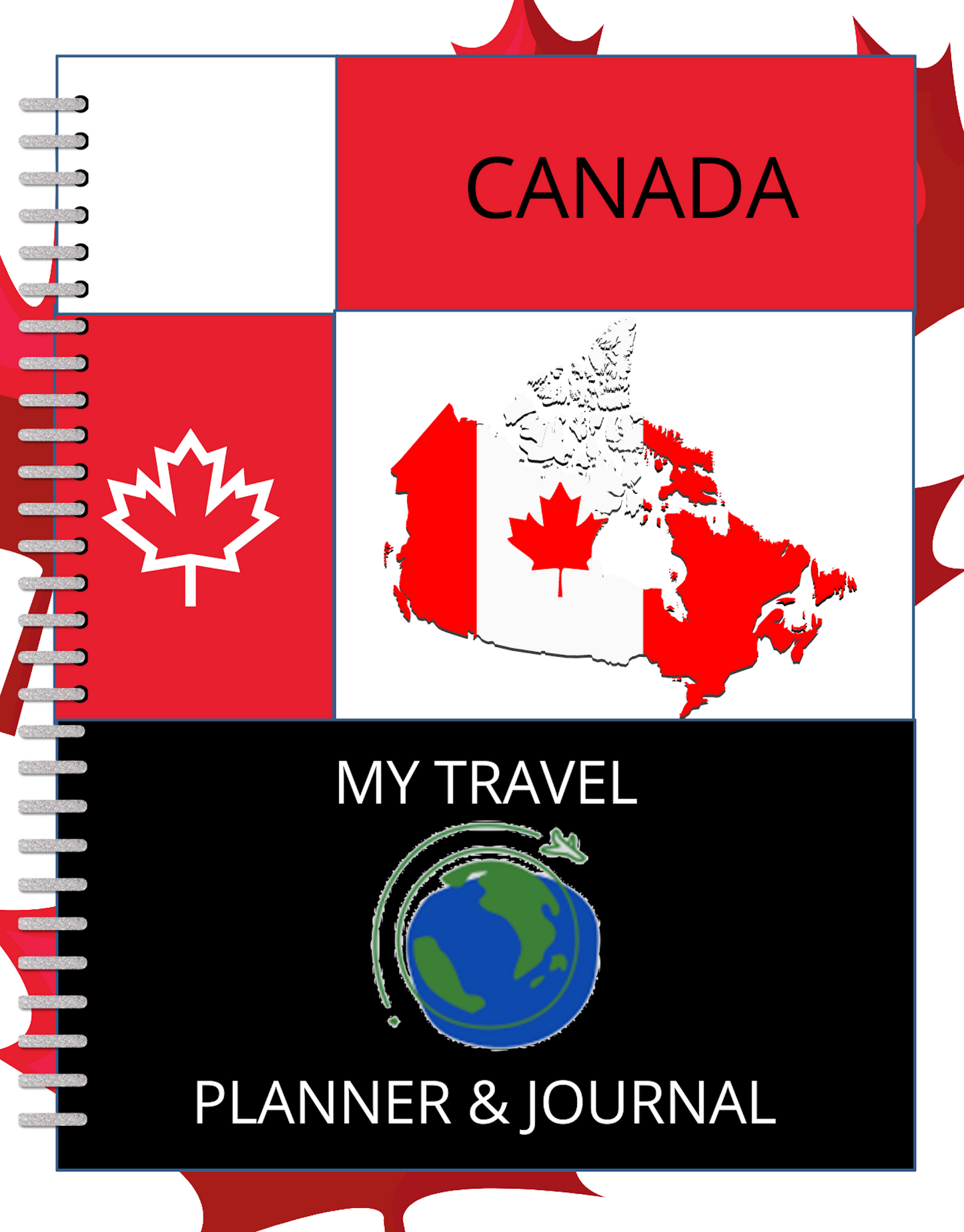 Canada Travel Digital Planner and Journal - Trip Organizer - Travel Journal and Expense Tracker - The Trip Window