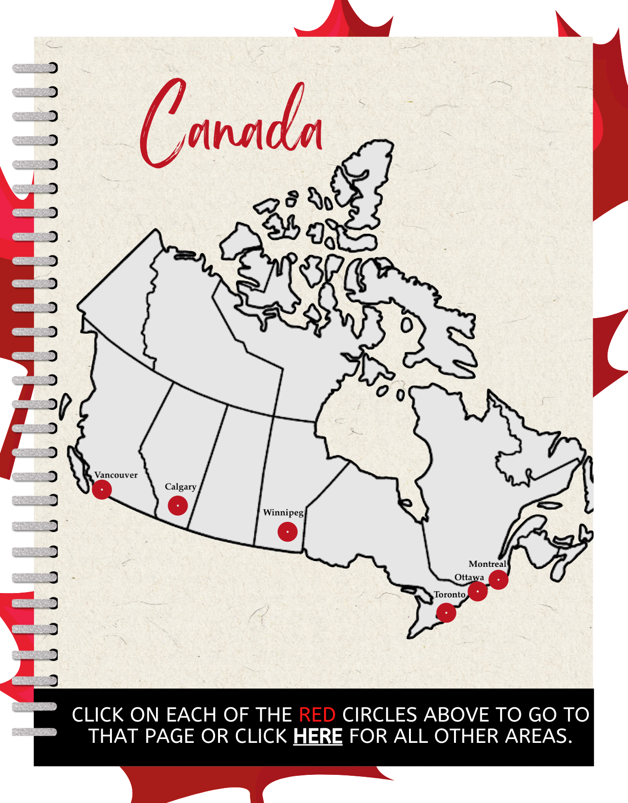 Canada Travel Digital Planner and Journal - Trip Organizer - Travel Journal and Expense Tracker - The Trip Window