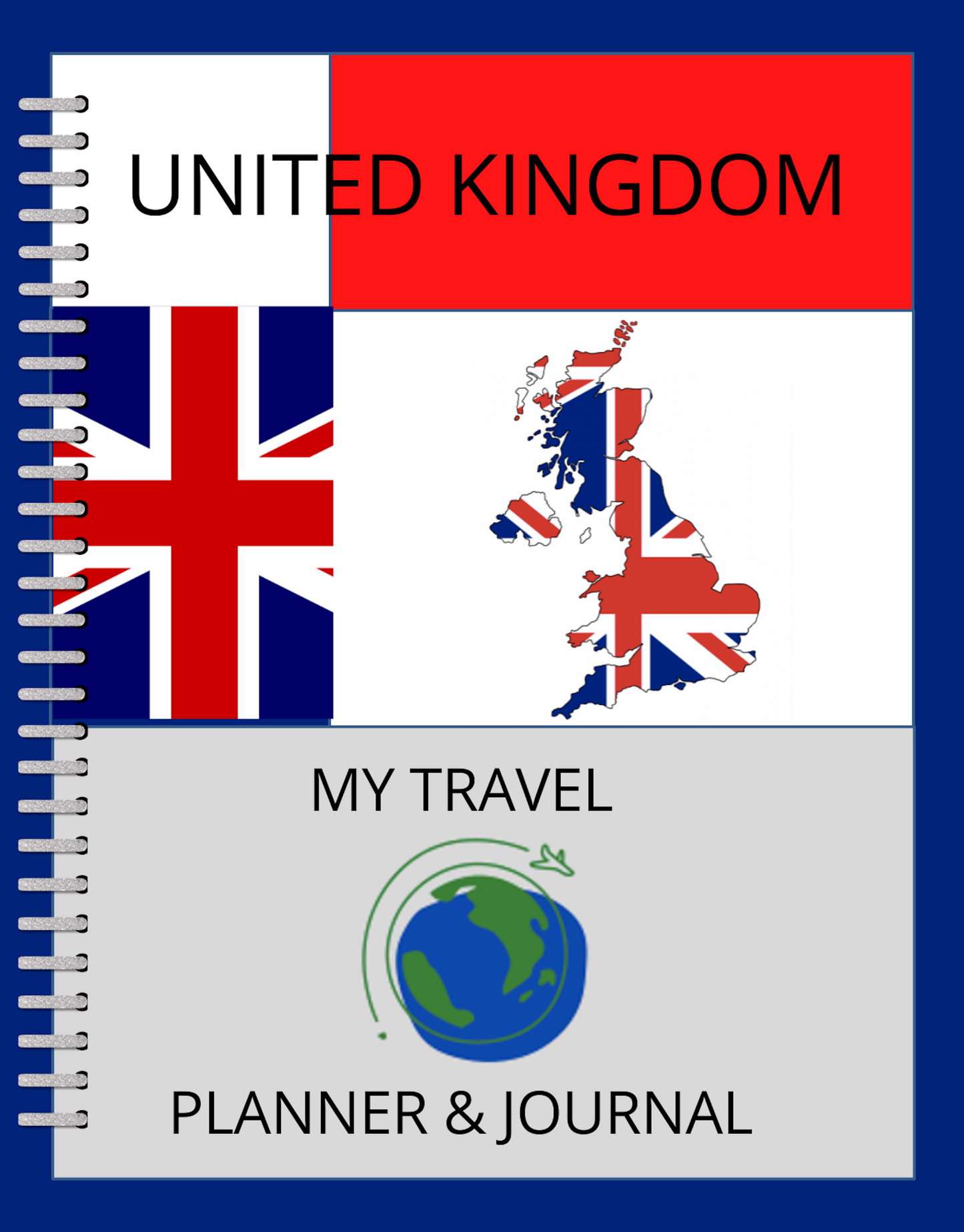 UK Travel Digital Planner and Journal - Trip Organizer - Travel Journal and Expense Tracker - The Trip Window