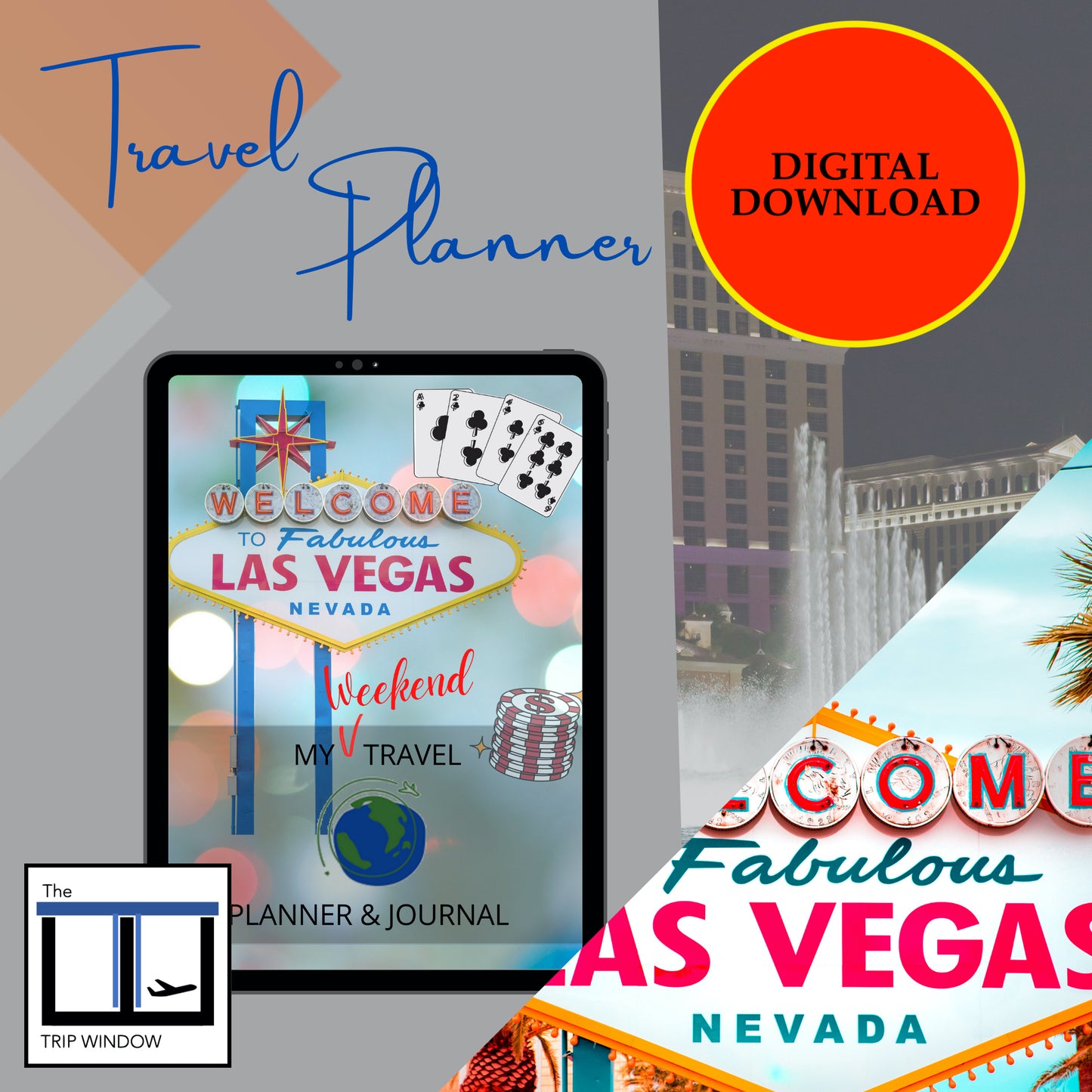 Bachelorette / Bachelor Party Trip Planner - Vegas Weekend Travel Digital Planner - Instant Download