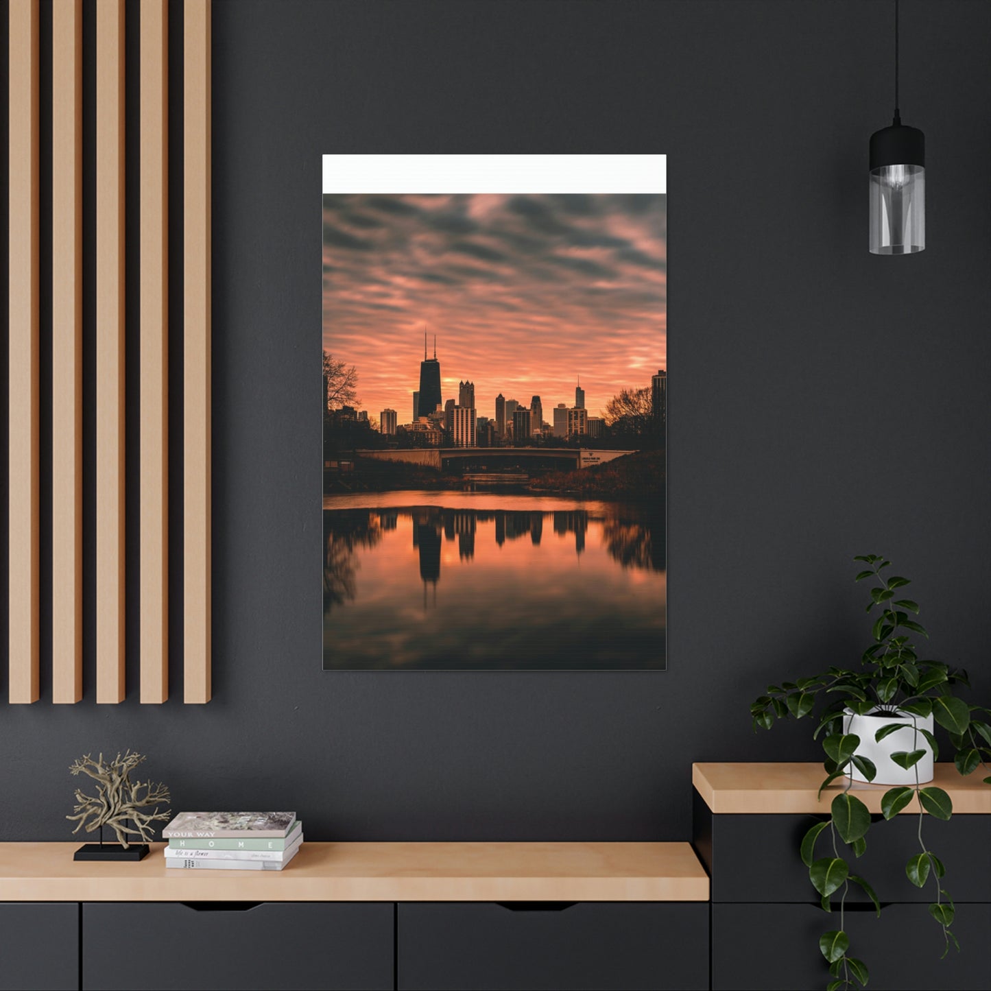 Chicago Sunset Wall Canvas - The Trip Window