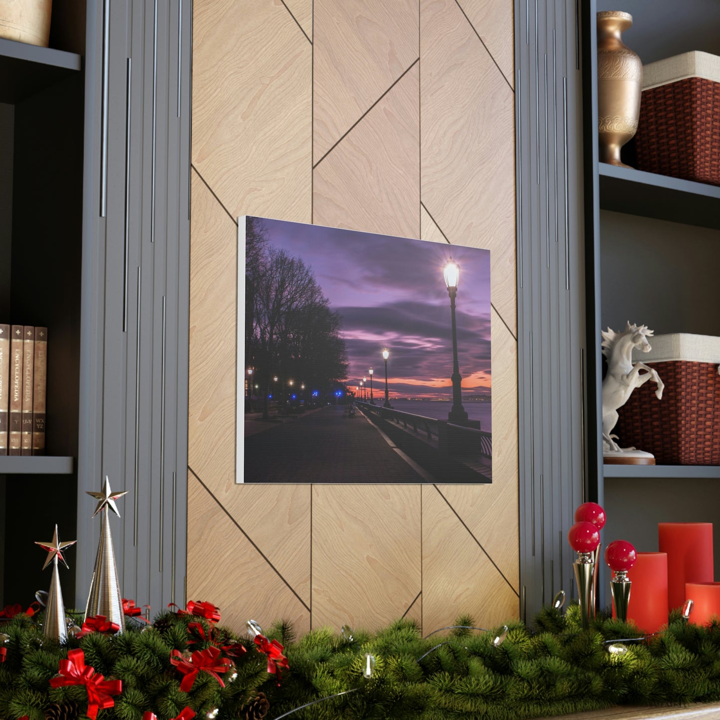 Boardwalk at Sunset Wall Canvas - The Trip Window