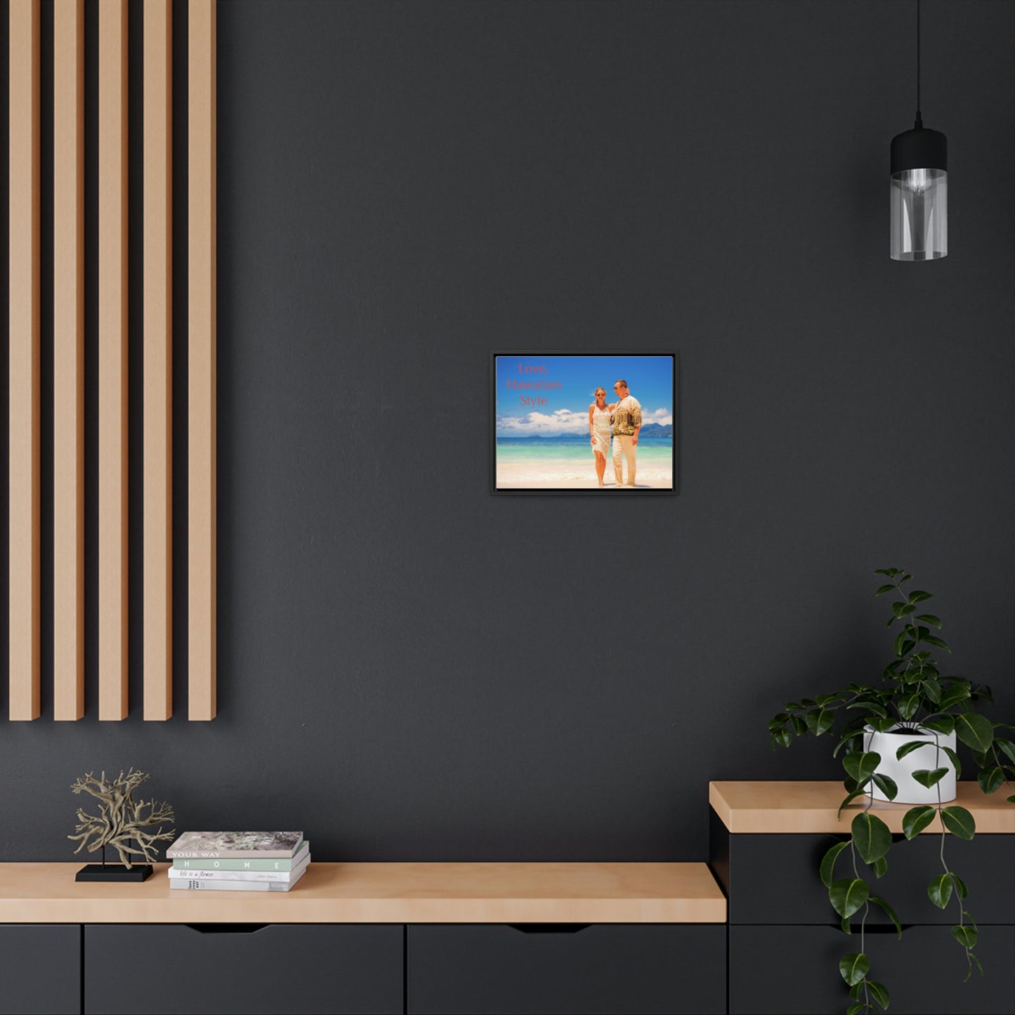 Custom Couple Photo Print Canvas, Framed Photo on Canvas, Multiple Sizes (Horizontal) & Stain Options, Birthday Gift, Valentine's Day Gift
