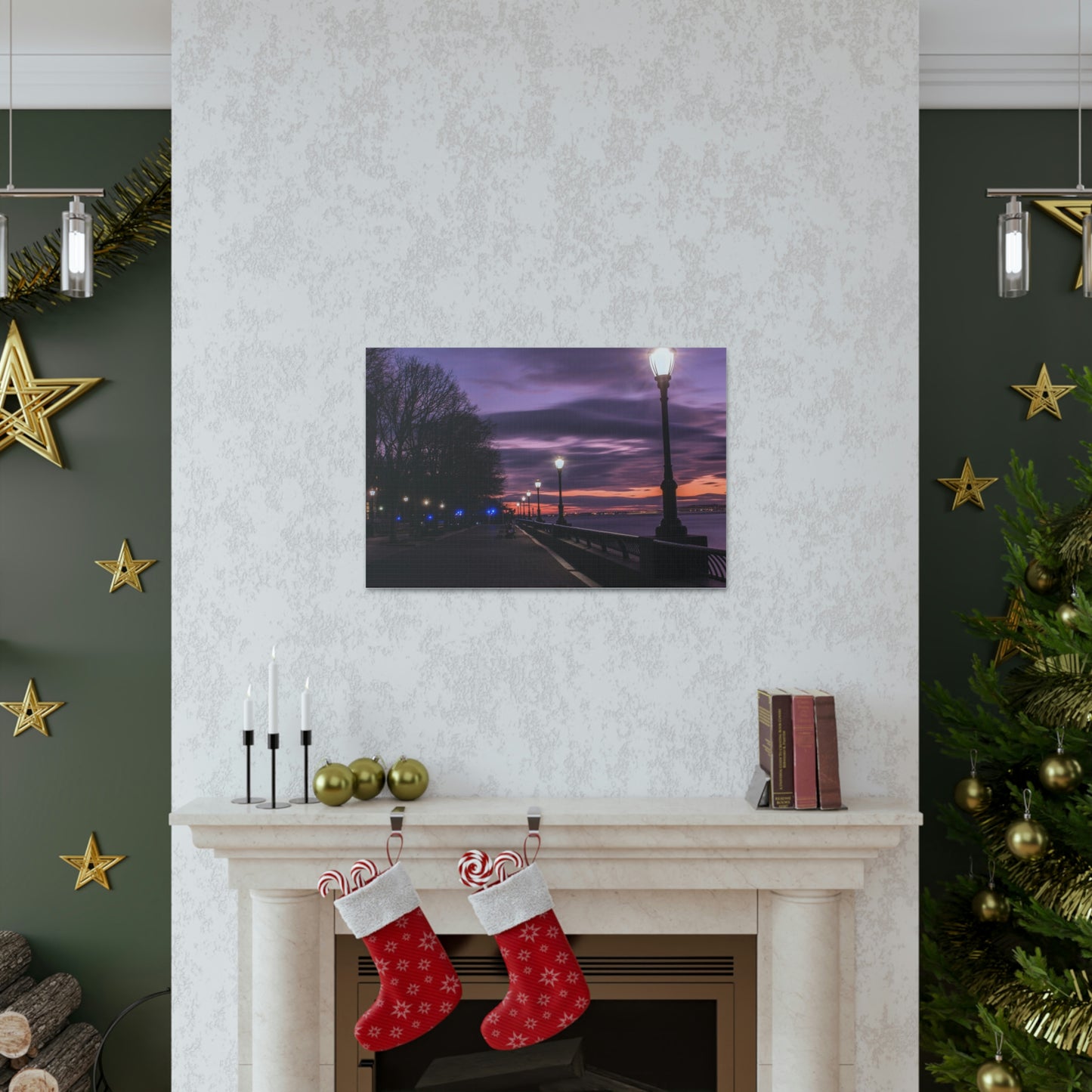 Boardwalk at Sunset Wall Canvas - The Trip Window