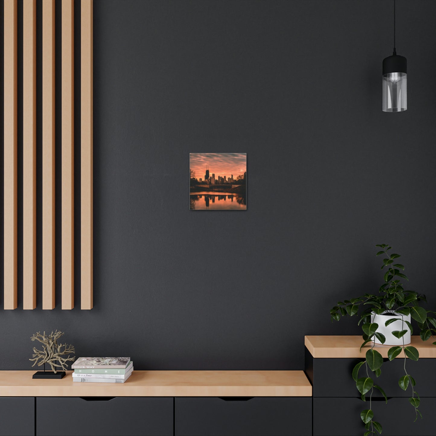 Chicago Sunset Wall Canvas - The Trip Window