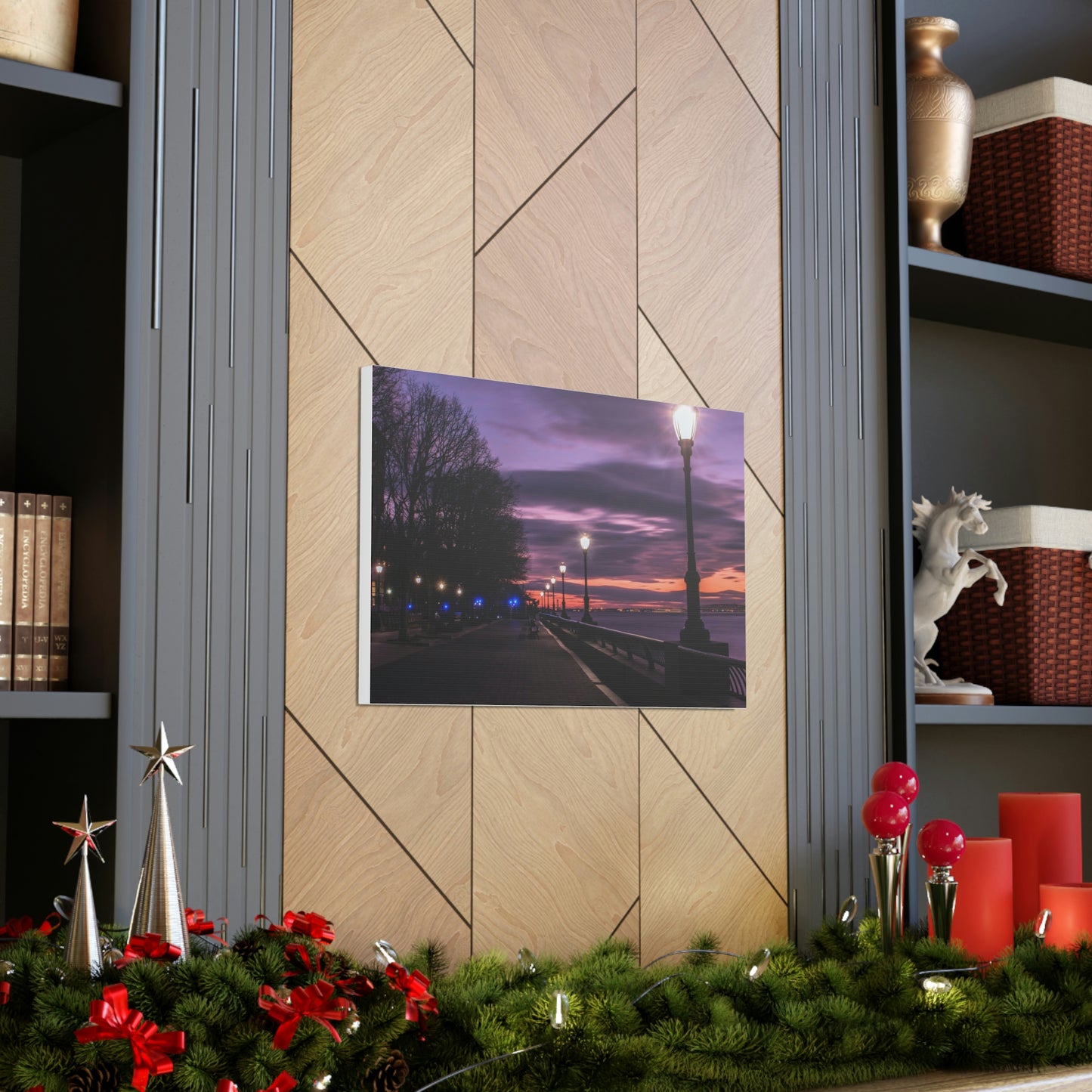 Boardwalk at Sunset Wall Canvas - The Trip Window