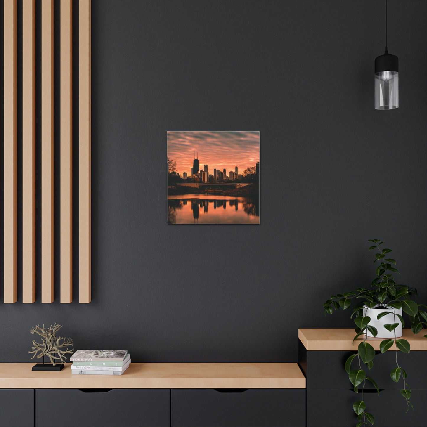 Chicago Sunset Wall Canvas - The Trip Window