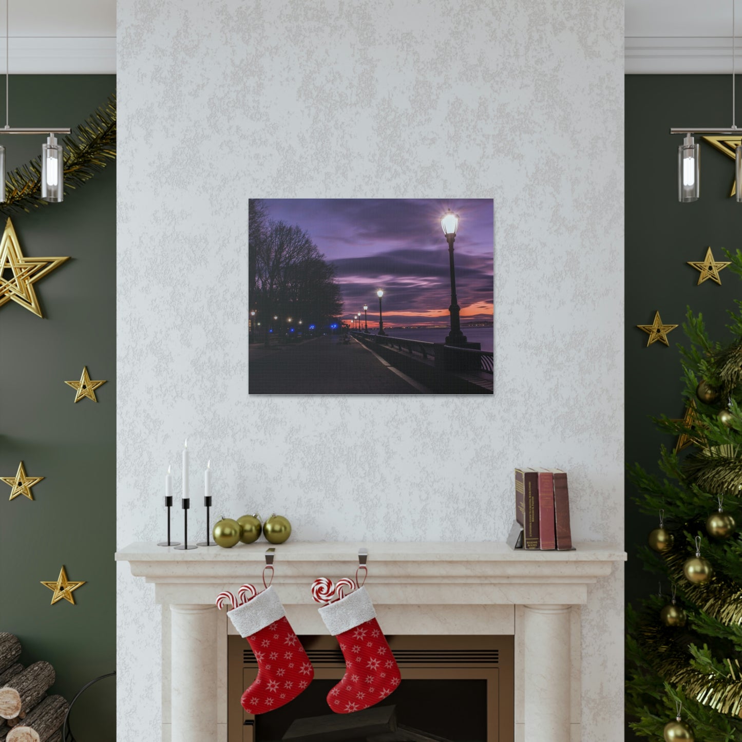 Boardwalk at Sunset Wall Canvas - The Trip Window