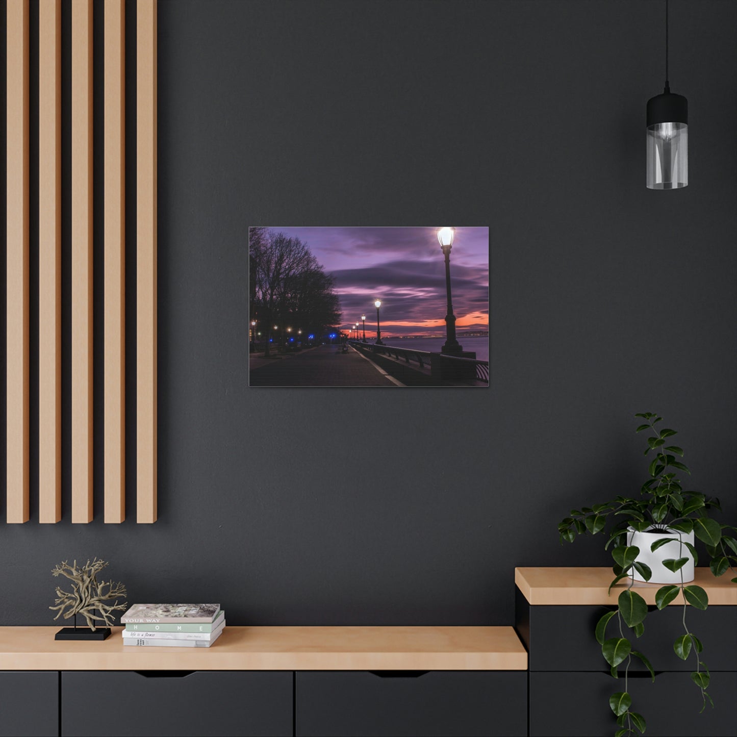 Boardwalk at Sunset Wall Canvas - The Trip Window