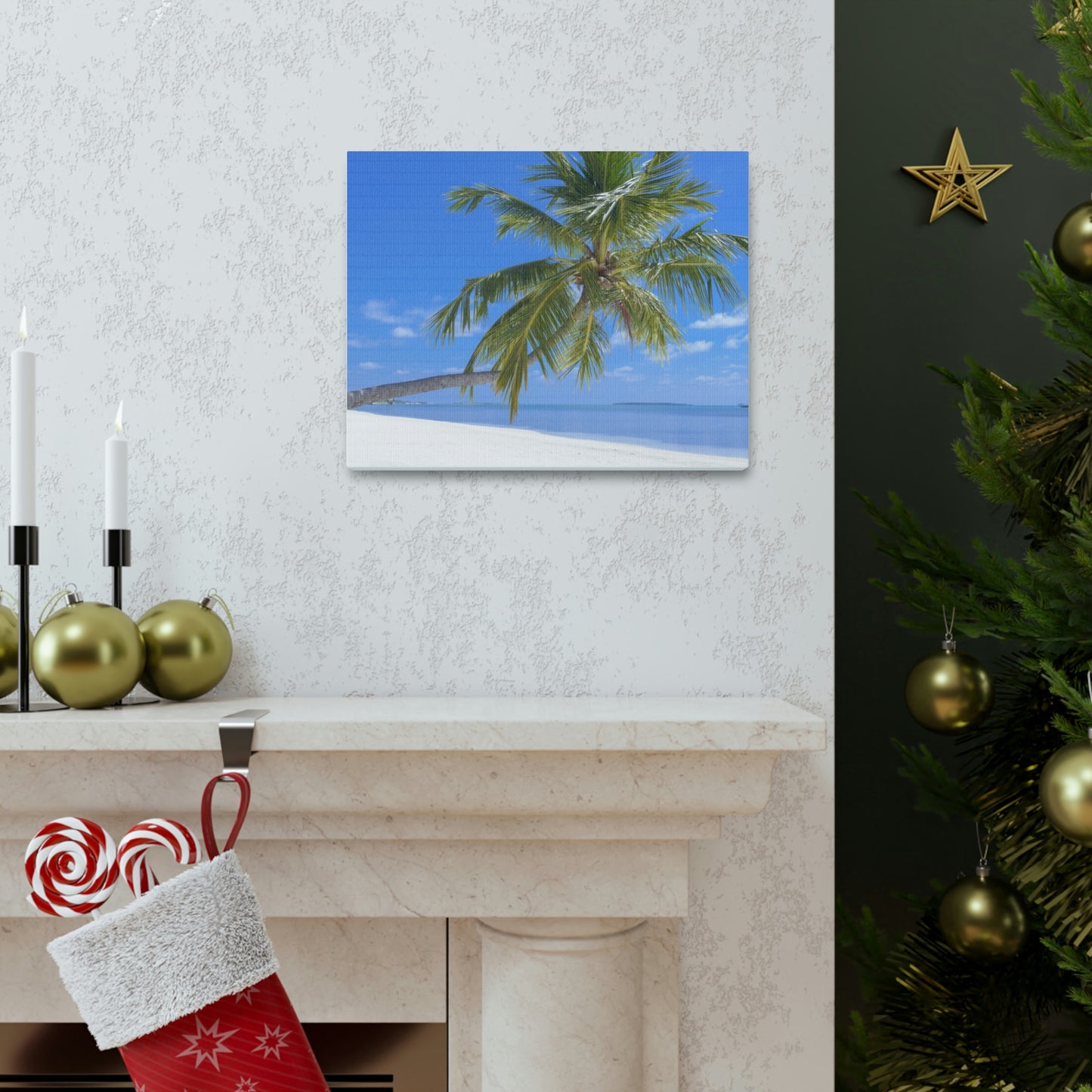 Maldives Island Paradise Wall Canvas Print - The Trip Window