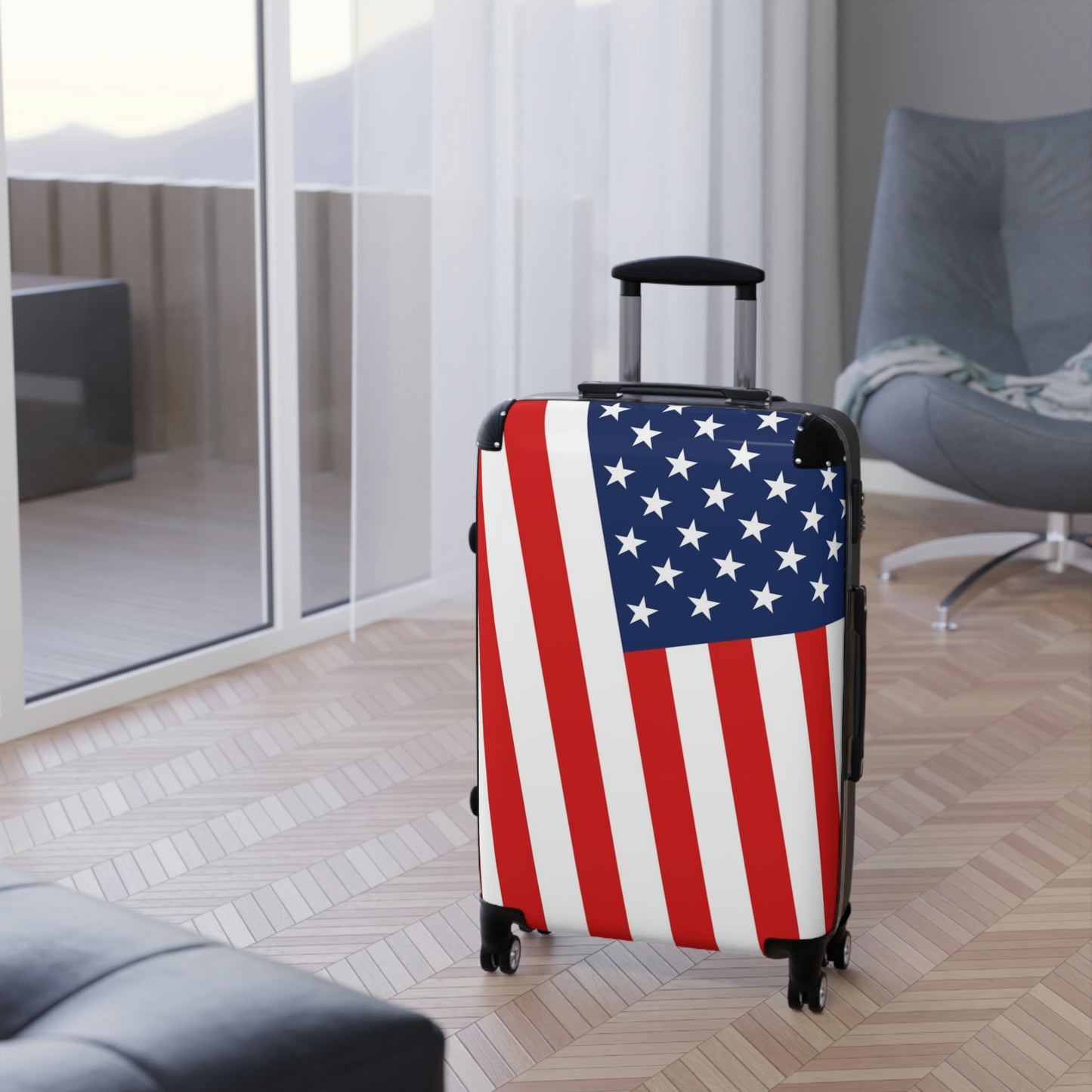 The Native Suitcase - USA Stars & Stripes