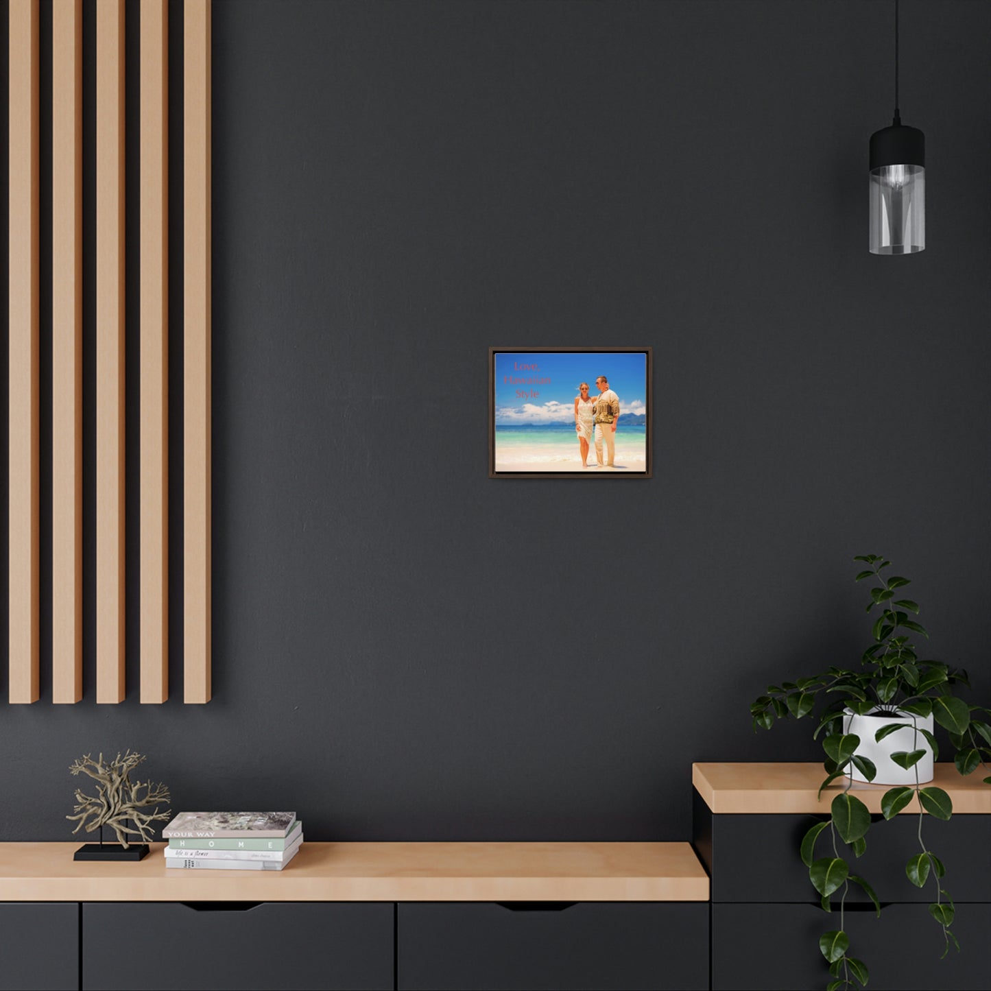 Custom Couple Photo Print Canvas, Framed Photo on Canvas, Multiple Sizes (Horizontal) & Stain Options, Birthday Gift, Valentine's Day Gift