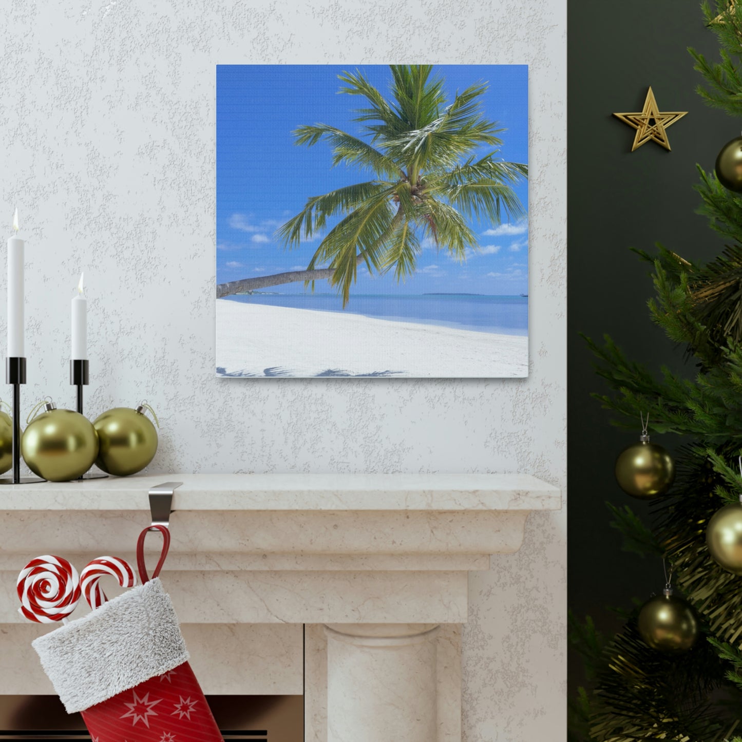 Maldives Island Paradise Wall Canvas Print - The Trip Window
