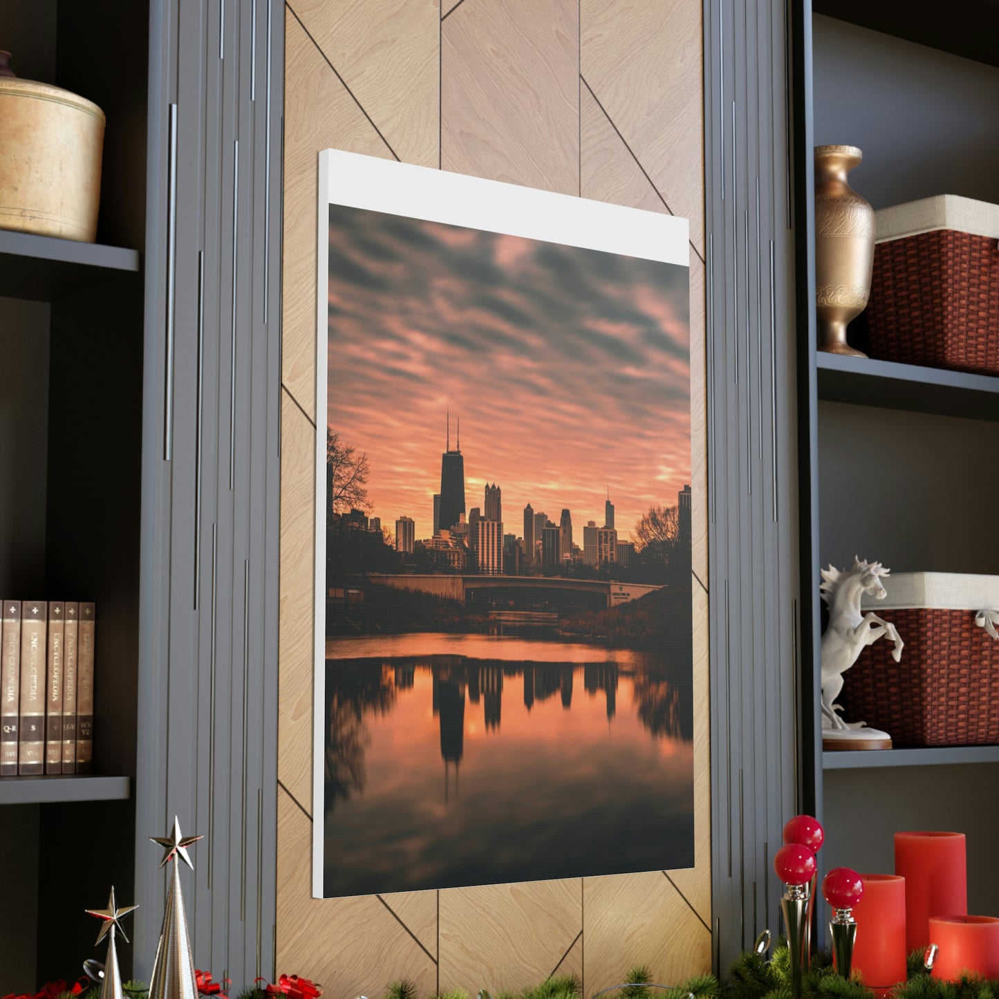 Chicago Sunset Wall Canvas - The Trip Window