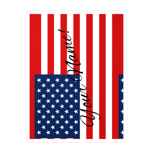 Customizable and Personalized! United States of America Flag Kiss-Cut Vinyl Decals