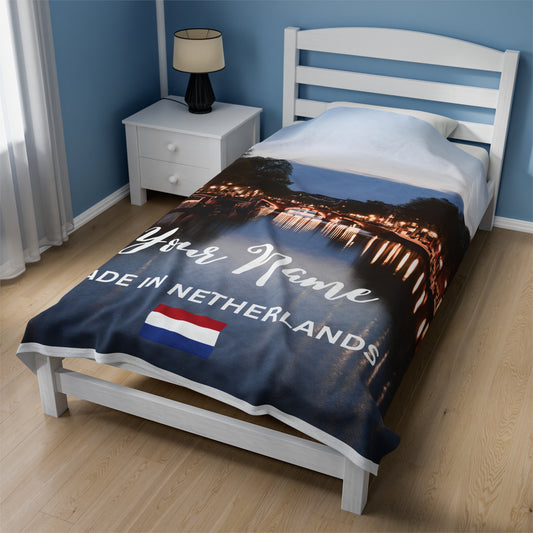 Personalized European Country Scenery Plush Blanket - European Countries - 5 Variants