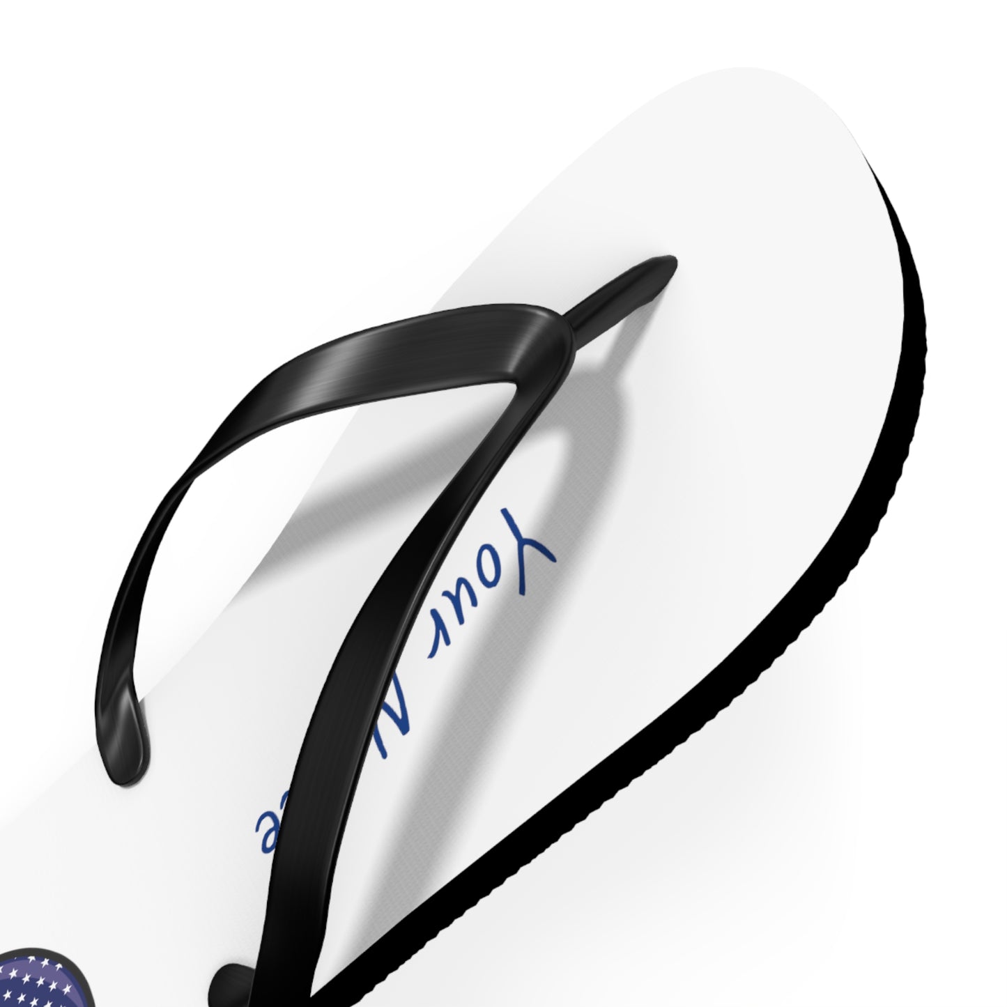 Personalized Name and Country Beach, Pool, Walking and Casual Flip Flops - Select Country and Have Your Name Printed