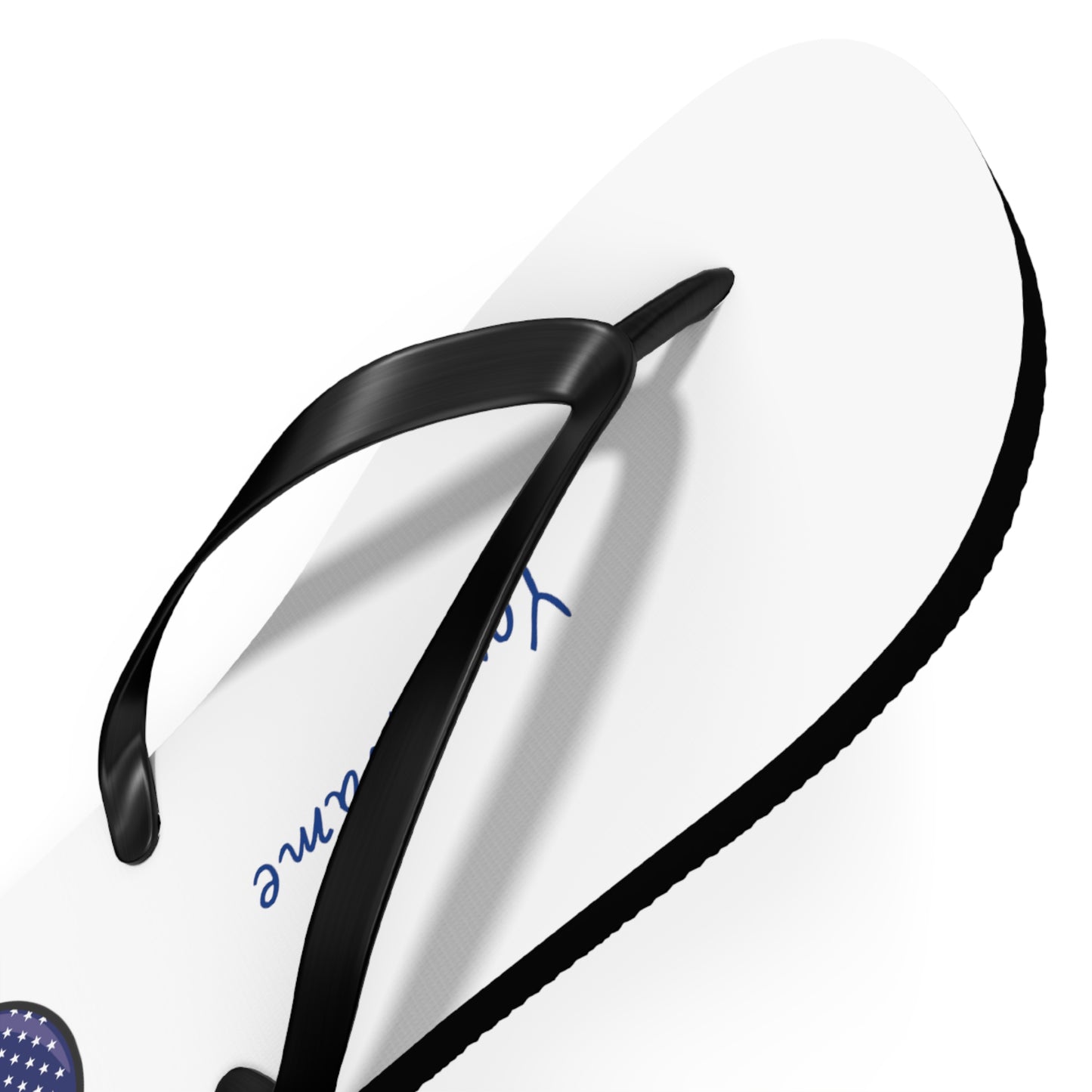 Personalized Name and Country Beach, Pool, Walking and Casual Flip Flops - Select Country and Have Your Name Printed