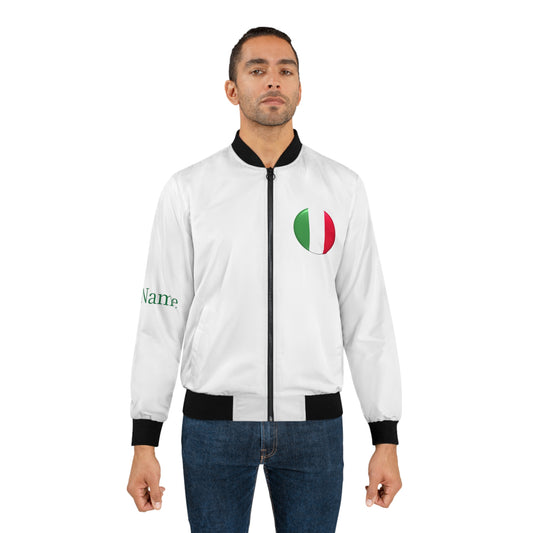 Personalized Italy Men's Bomber Jacket, Italy Flag Jacket, Your Name