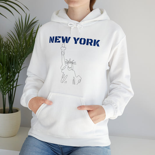 Livelihoodies by The Trip Window - New York Hoodie Sweatshirt - White