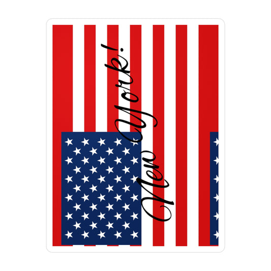 New York! United States of America Flag Kiss-Cut Vinyl Decals