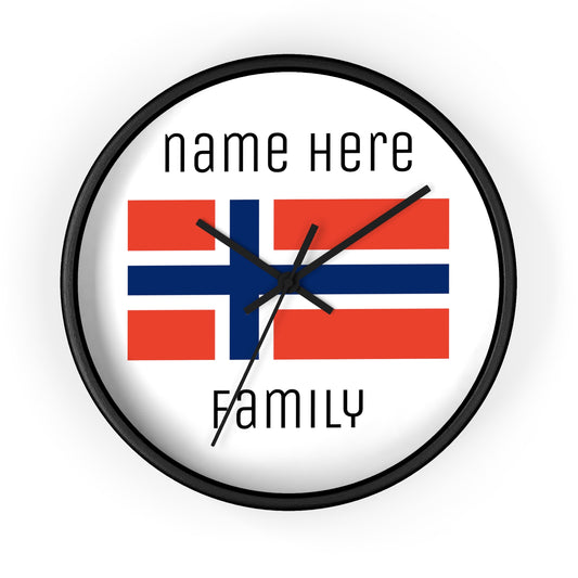 Personalize Your Norway Wall Clock