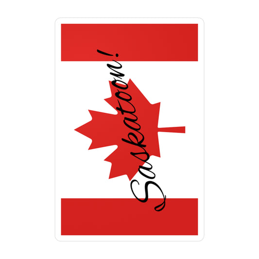 Saskatoon! Canada Flag Kiss-Cut Vinyl Decals
