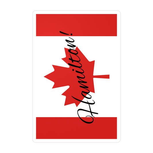 Hamilton! Canada Flag Kiss-Cut Vinyl Decals