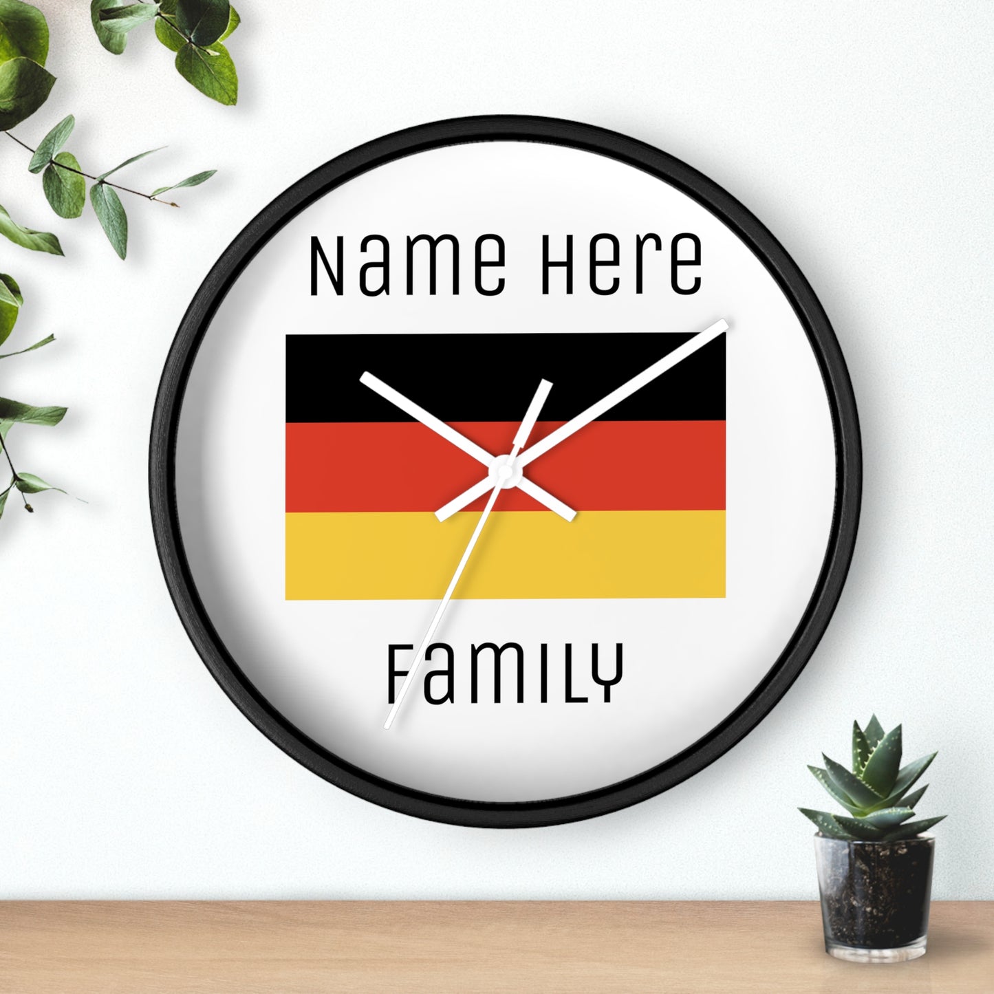 Personalize Your Germany Wall Clock with Your Name