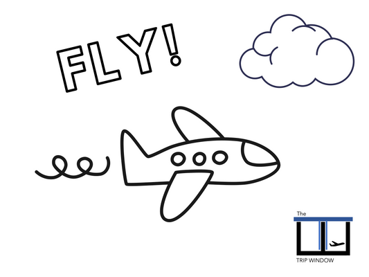 Airplane Coloring Page 2 For Kids - Instant Download