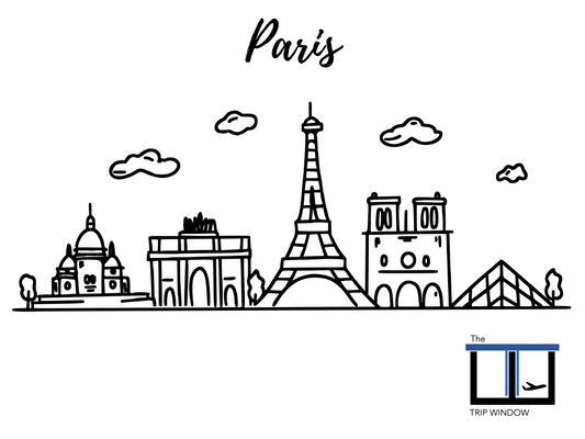 Paris Eiffel Tower Travel Coloring Page For Kids - Kids Activities Coloring Page