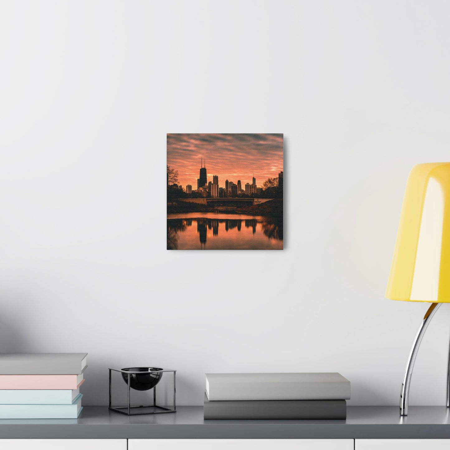 Chicago Sunset Wall Canvas - The Trip Window