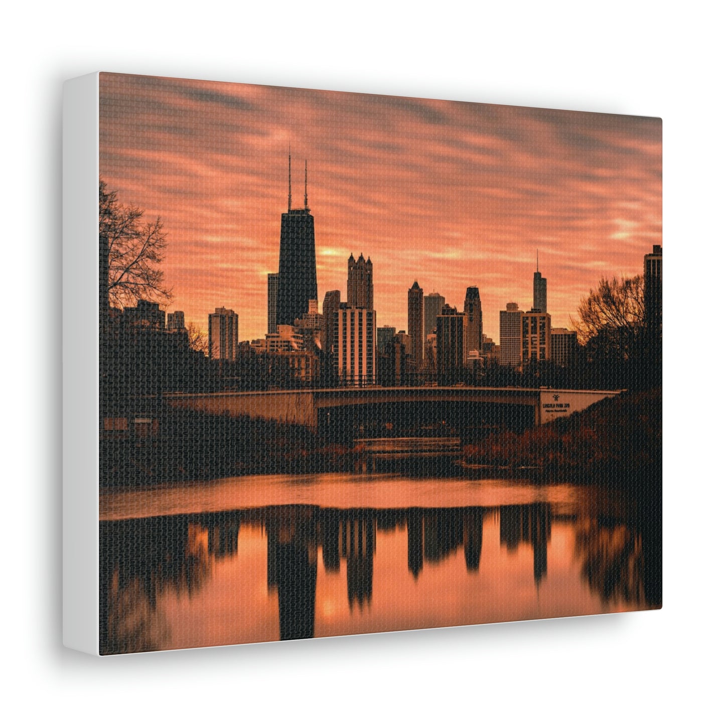 Chicago Sunset Wall Canvas - The Trip Window