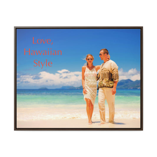 Custom Couple Photo Print Canvas, Framed Photo on Canvas, Multiple Sizes (Horizontal) & Stain Options, Birthday Gift, Valentine's Day Gift